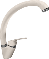 GRANFEST Смеситель для кухни боковой D-35мм белый арт.