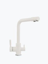 Смеситель кухонный TOLERO Высокий Дуо (Белый №923)