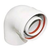 Колено коаксиал. промежуточное 90 град. 60/100 (BG0007) BaltGaz