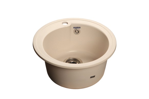 GRANFEST Мойка RONDO 450  1-чаша D-443мм белый арт.GF-
