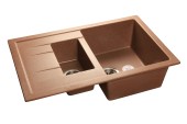 GRANFEST Мойка QUADRO 775KL 1,5-чаши+крыло 765*495мм терракот арт.GF- GRANFEST Мойка QUADRO 775KL 1,5-чаши+крыло 765*495мм терракот арт.GF-