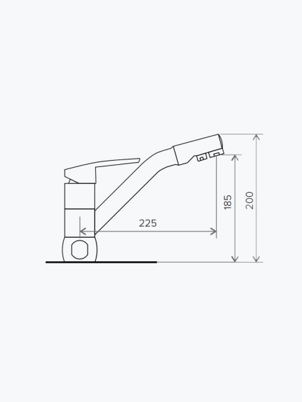 Смеситель кухонный TOLERO ДУО (бежевый №101)