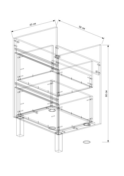 60 Тумба "White Stone 60" (ум. GRAND 60/MODUO 60/COMO 60)