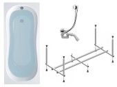 Комплект Акриловая ванна TIMO INKA1770 170*70*580+каркас+слив-перелив