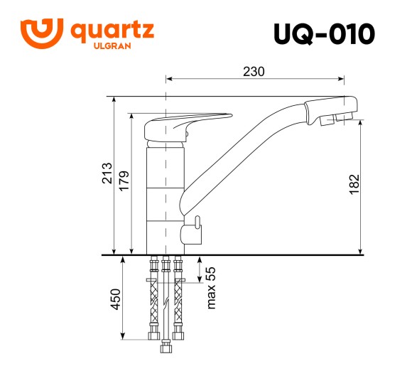 Cмеситель ULGRAN Quartz UQ-010-03, десерт