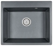 6001, ШВАРЦ (чёрный металлик), кухонная мойка, кварц