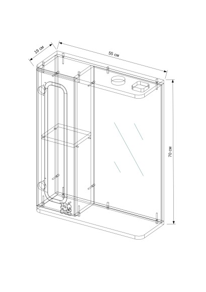 55 Зеркало-шкаф "Samantha 55"
