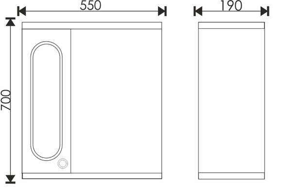 55 Зеркало-шкаф "Samantha 55"