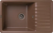 GRANFEST Мойка QUARZ 72  1-чаша+крыло 760*480мм терракот арт.GF-ZW-
