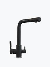 Смеситель кухонный TOLERO Высокий Дуо (Чёрный №911)