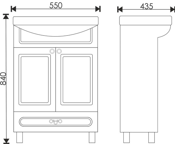 55 Тумба "Samantha 55" (ум. Элеганс 55) 55 Тумба "Samantha 55" (ум. Элеганс 55)