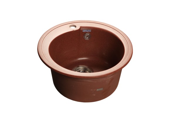GRANFEST Мойка RONDO 450  1-чаша D-443мм красный марс арт.GF-