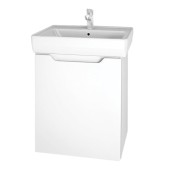 Тумба MINI, 50 см, подвесная/напольная, 1 дверца, белый глянец