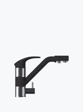 Смеситель кухонный POLYGRAN ДУО (Чёрный №16)