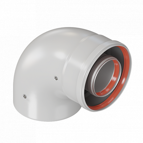 VIVAT Отвод коаксиальный 90° d 60/100 мм
