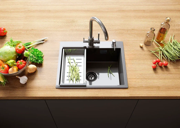 Мойка ULGRAN STEEL 600 Х 450, брашированная сталь