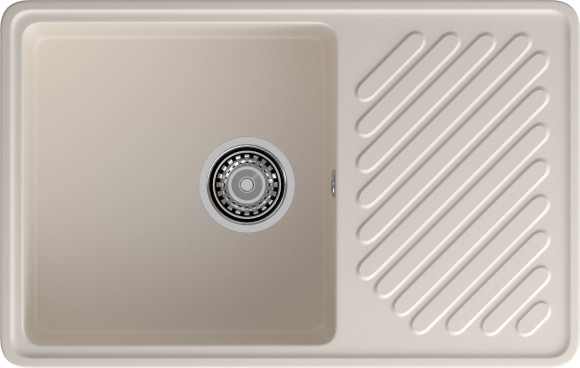 GRANFEST Мойка QUARZ 52  1-чаша+крыло 760*480мм белый арт.GF-ZL-