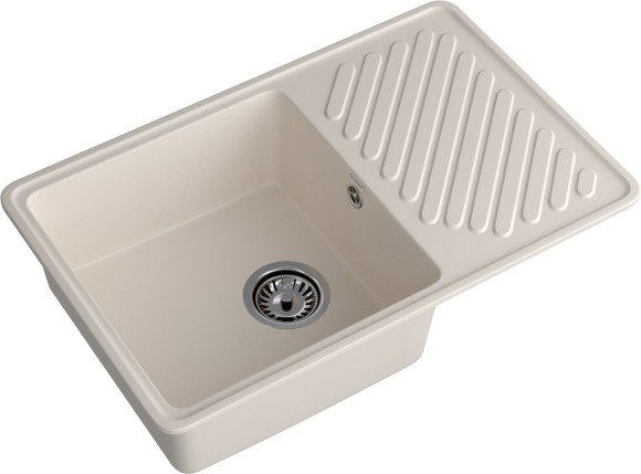 GRANFEST Мойка QUARZ 52 1-чаша+крыло 760*480мм белый арт.GF-ZL- GRANFEST Мойка QUARZ 52 1-чаша+крыло 760*480мм белый арт.GF-ZL-