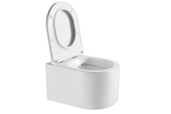 Унитаз подвесной K405 безободковый, сиденье тонкое ДП, крепления 