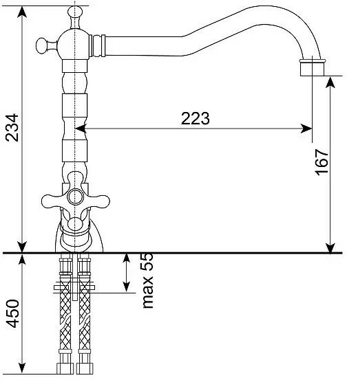 Смеситель Ulgran U-014, бронза