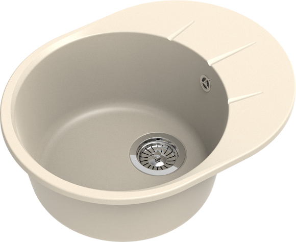 EWIGSTEIN Мойка RUND 45F  1-чаша+крыло 580*450мм крем арт.EW-