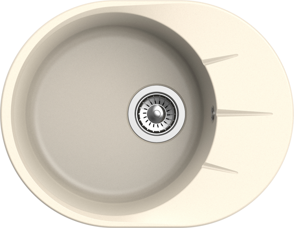 EWIGSTEIN Мойка RUND 45F  1-чаша+крыло 580*450мм крем арт.EW-