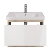 Тумба PERFECTO, 70 см, подвесная, 1 ящик, дуб эврика/белый глянец