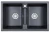 8101, ШВАРЦ (чёрный металлик), кухонная мойка, кварц