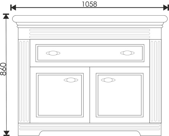 105 Тумба "Taylor 105" (ум. Дуглас 105/Виктория-100) с сифоном