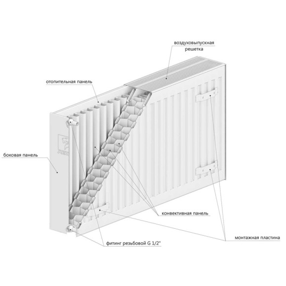 Радиатор стальной Arideya LUXE 33*300*1000 ниж. подкл. Радиатор стальной Arideya LUXE 33*300*1000 ниж. подкл.