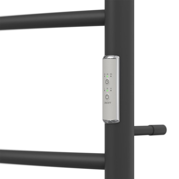 Полотенцесушитель электрический Point Афина PN04846PB П3 400x600 с полкой, диммер справа, черный Полотенцесушитель электрический Point Афина PN04846PB П3 400x600 с полкой, диммер справа, черный