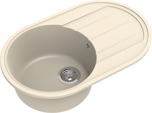 EWIGSTEIN Мойка ELEGANT R50F  1-чаша+крыло 752*470мм крем арт.EW-