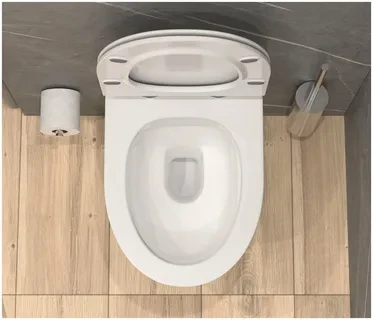 Унитаз подвесной K51 безободковый, сиденье тонкое ДП, крепления 