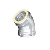 Сэндвич-колено 135 (н/ж.ст.0,8мм+н/ж.ст.) Ф150х250