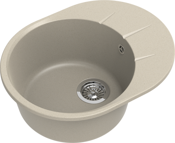 EWIGSTEIN Мойка RUND 45F  1-чаша+крыло 580*450мм темно-бежевый арт.EW-