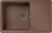 GRANFEST Мойка QUARZ 52  1-чаша+крыло 760*480мм терракот арт.GF-ZL-