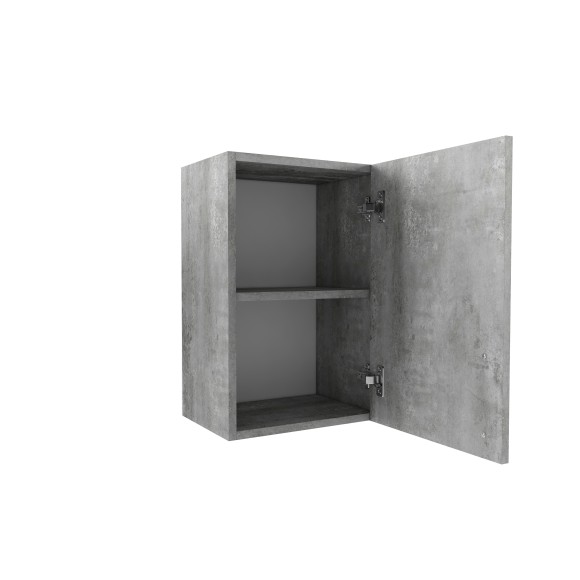 400 Шкаф навесной для посуды с полкой - Цемент светлый 400 Шкаф навесной для посуды с полкой - Цемент светлый