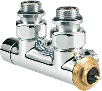 Узел нижнего подключения Jaga Deco-Pro 1/2&quot; М24, термостатический, угловой