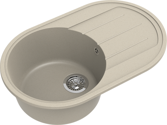 EWIGSTEIN Мойка ELEGANT R50F  1-чаша+крыло 752*470мм темно-бежевый арт.EW-