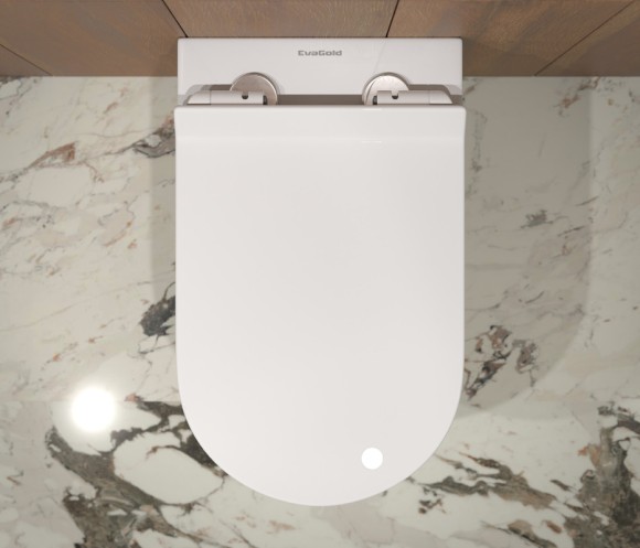 Унитаз подвесной SM9315 безободковый, сиденье тонкое ДП, крепления Унитаз подвесной SM9315 безободковый, сиденье тонкое ДП, крепления