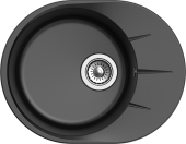 EWIGSTEIN Мойка RUND 45F  1-чаша+крыло 580*450мм черный арт.EW-