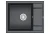 6002, ШВАРЦ (чёрный металлик), кухонная мойка, кварц