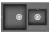 8201, ГРАФИТ (ЧЁРНО-СЕРЫЙ), кухонная мойка, кварц