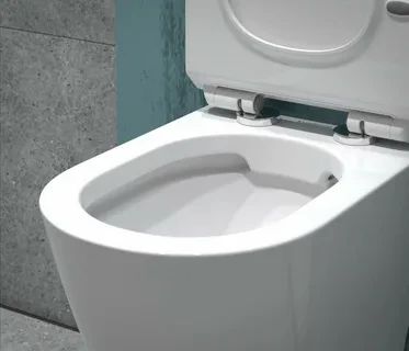 Унитаз подвесной K47 безободковый, сиденье тонкое ДП, крепления 