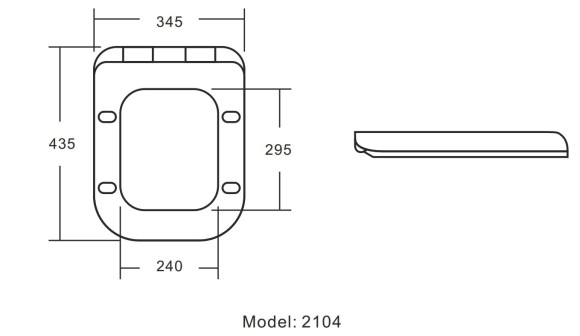 Сиденье ДП с доводчиком для унитаза A2104 