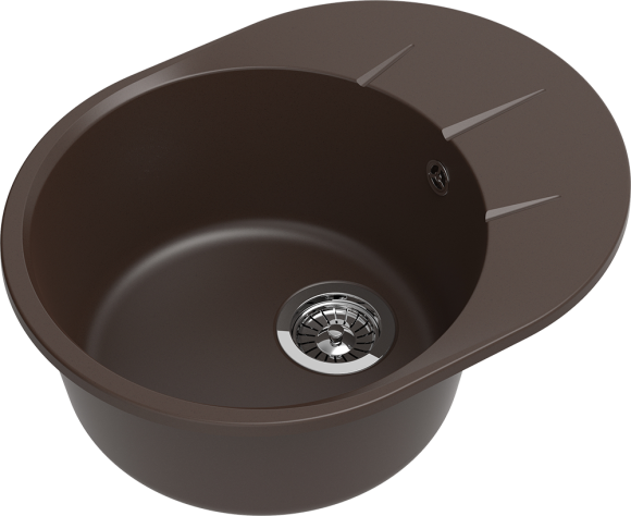 EWIGSTEIN Мойка RUND 45F  1-чаша+крыло 580*450мм шоколад арт.EW-