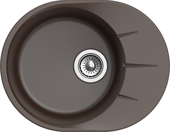 EWIGSTEIN Мойка RUND 45F  1-чаша+крыло 580*450мм шоколад арт.EW-