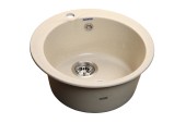 GRANFEST Мойка RONDO 480  1-чаша D-475мм бежевый арт.GF-