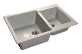 GRANFEST Мойка PRACTIK 780K 2 чаши 780*510мм серый арт.GF- GRANFEST Мойка PRACTIK 780K 2 чаши 780*510мм серый арт.GF-