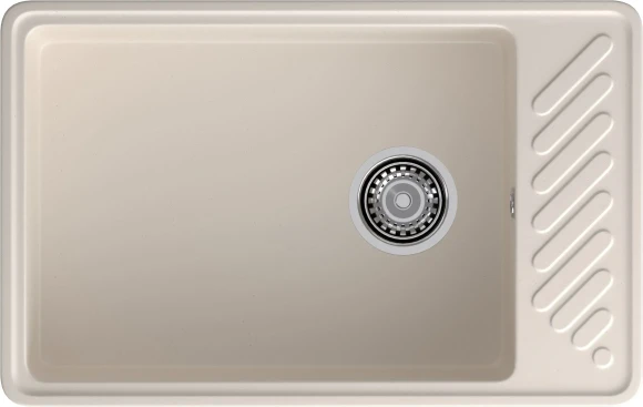 GRANFEST  Мойка QUARZ 51  1-чаша+крыло 760*480мм белый арт.GF-ZL-